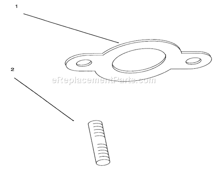 Exhaust Diagram and Parts List for 72085 6900001-6999999 - 1996 Toro Lawn Tractor