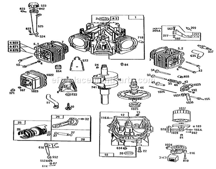 Engine Toro Power Plus Diagram and Parts List for 72101 3900001-3999999 - 1993 Toro Lawn Tractor