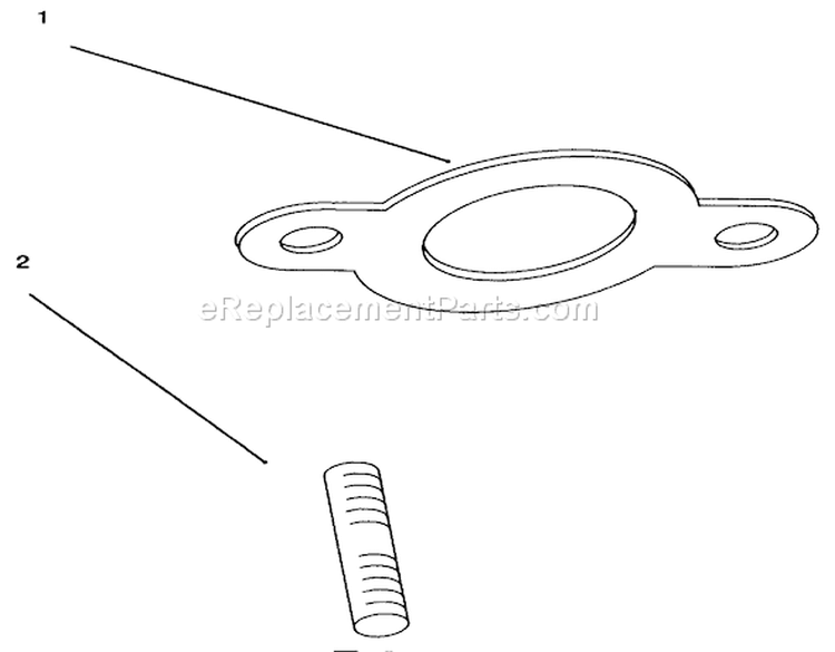 Exhaust Diagram and Parts List for 72102 6900001-6999999 - 1996 Toro Lawn Tractor