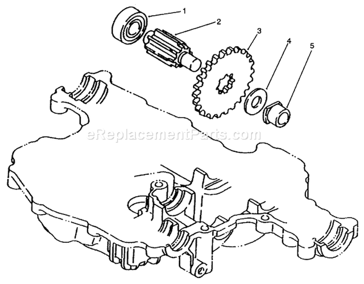 Final Pinion Diagram and Parts List for 72102 6900001-6999999 - 1996 Toro Lawn Tractor