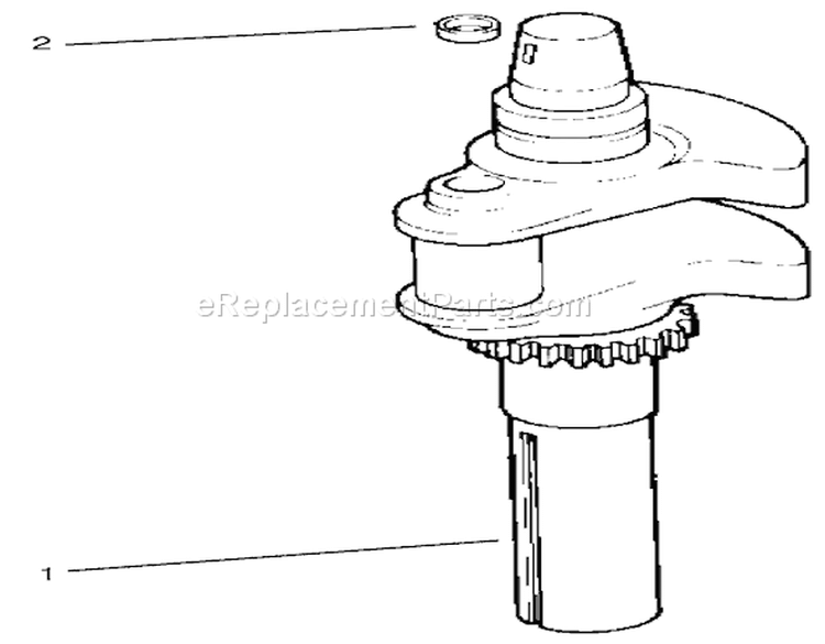 Crankshaft Diagram and Parts List for 72102 7900001-7999999 - 1997 Toro Lawn Tractor