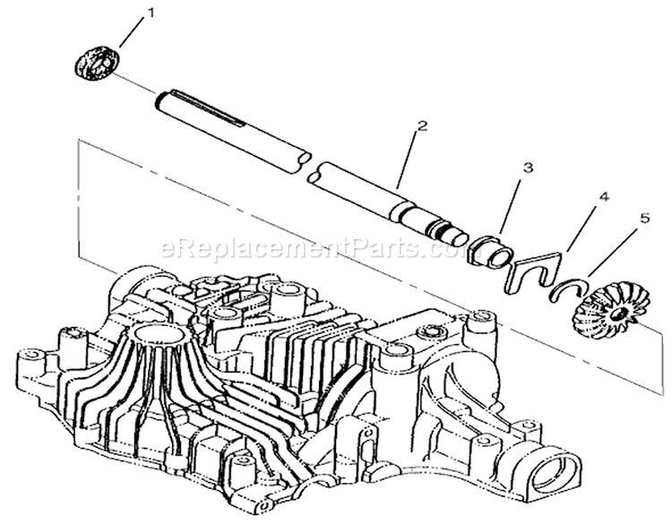 Axle Shaft Diagram and Parts List for 72102 7900001-7999999 - 1997 Toro Lawn Tractor