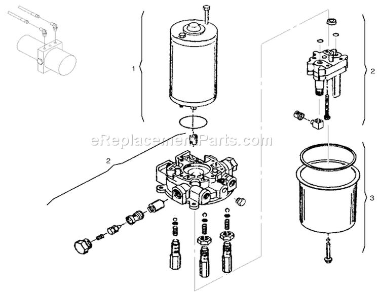 Pump Assembly Diagram and Parts List for 72102 7900001-7999999 - 1997 Toro Lawn Tractor