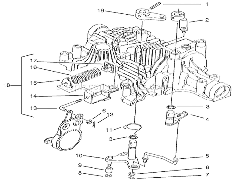 Brake Interlock Diagram and Parts List for 72102 7900001-7999999 - 1997 Toro Lawn Tractor