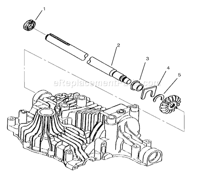 Axle Shaft Diagram and Parts List for 72102 8900001-8900399 - 1998 Toro Lawn Tractor