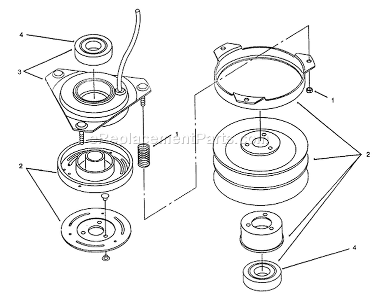 Clutch 92-6885 Diagram and Parts List for 72083 4900001-4999999 - 1994 Toro Lawn Tractor