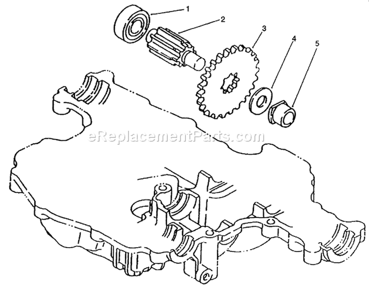 Final Pinion Diagram and Parts List for 72083 4900001-4999999 - 1994 Toro Lawn Tractor