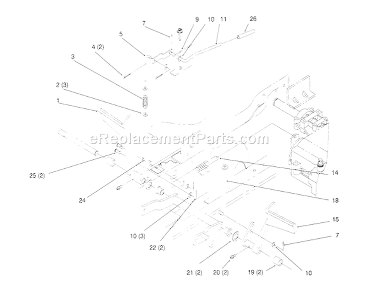 Clutch And Brake-Gear Diagram and Parts List for 72062 5900001-5900227 - 1995 Toro Lawn Tractor