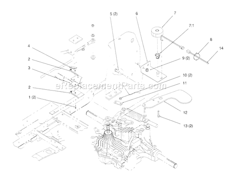 Cruise Control Diagram and Parts List for 72062 5900001-5900227 - 1995 Toro Lawn Tractor