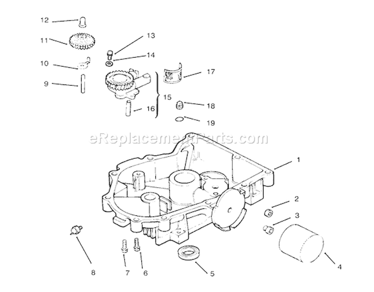 Oil Pan/lubrication (kohler Engine Cv16s-Ps61514) Diagram and Parts List for 72062 5900001-5900227 - 1995 Toro Lawn Tractor