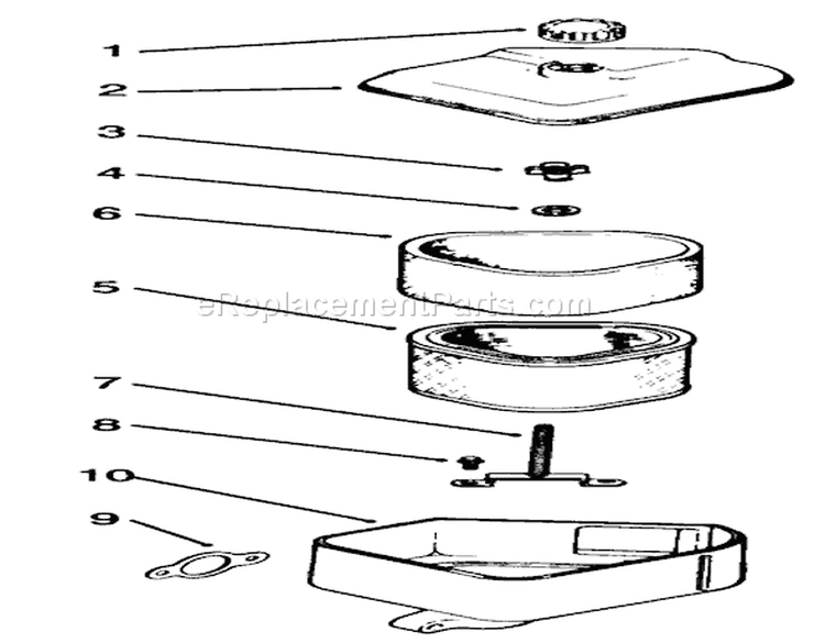 Air Intake / Filtration Diagram and Parts List for 72103 5900601-5999999 - 1995 Toro Lawn Tractor
