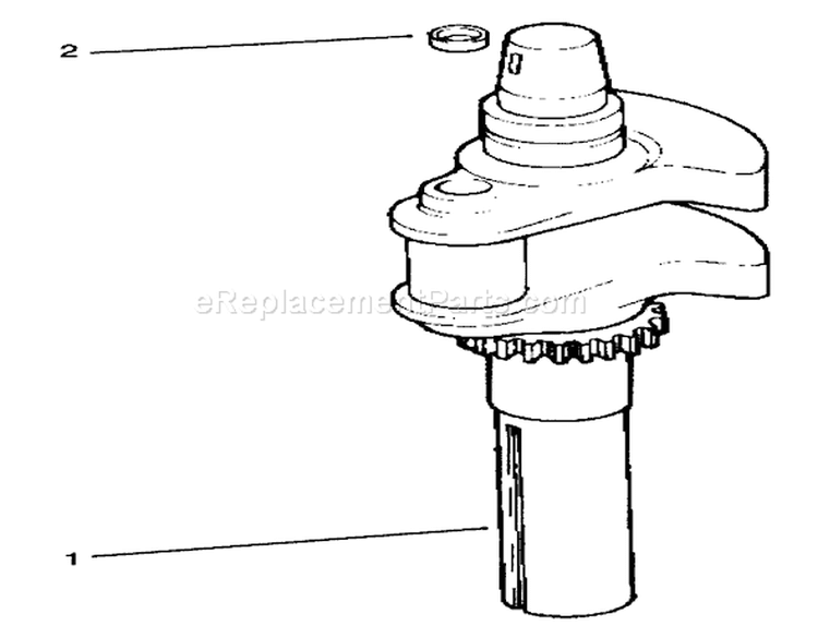 Crankshaft Diagram and Parts List for 72085 6900001-6999999 - 1996 Toro Lawn Tractor