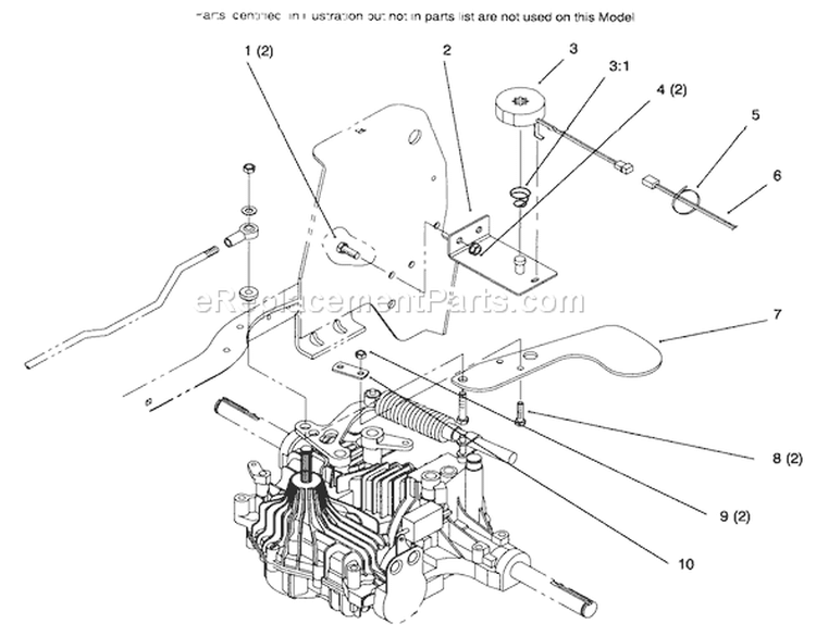Cruise Control Diagram and Parts List for 72085 6900001-6999999 - 1996 Toro Lawn Tractor