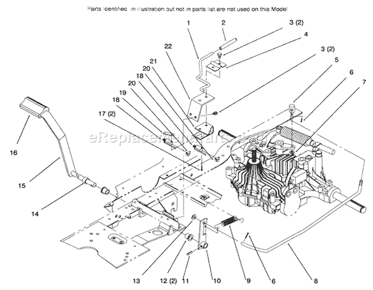Hydro Brake Diagram and Parts List for 72085 6900001-6999999 - 1996 Toro Lawn Tractor