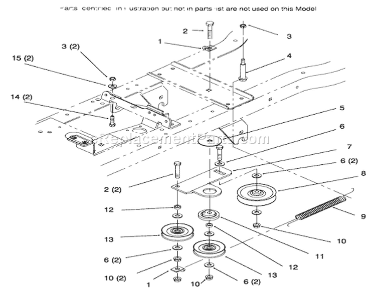Hydro Drive Components Diagram and Parts List for 72085 6900001-6999999 - 1996 Toro Lawn Tractor