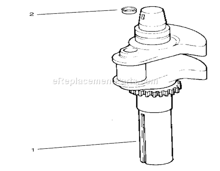 Crankshaft Diagram and Parts List for 72085 7900001-7999999 - 1997 Toro Lawn Tractor