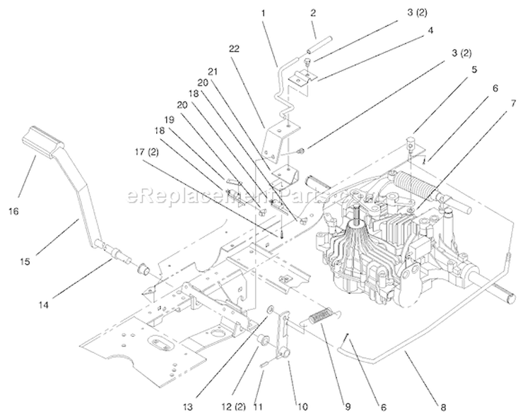 Hydro Brake Diagram and Parts List for 72085 7900001-7999999 - 1997 Toro Lawn Tractor