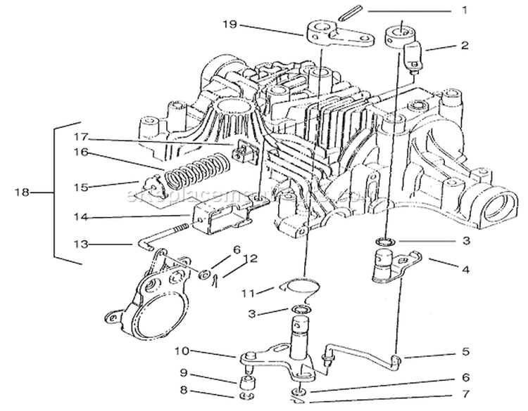 Brake Interlock Diagram and Parts List for 72085 7900001-7999999 - 1997 Toro Lawn Tractor