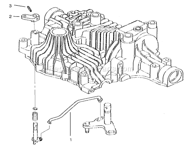 Bypass Return Diagram and Parts List for 72085 7900001-7999999 - 1997 Toro Lawn Tractor