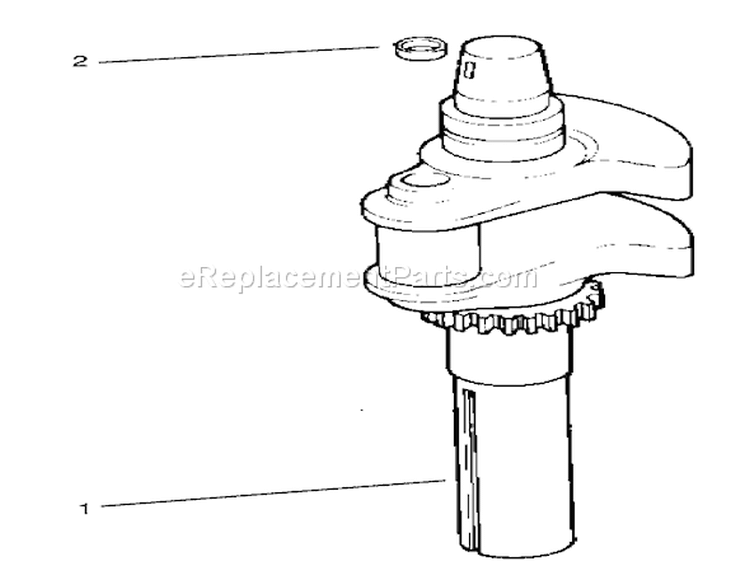 Crankshaft Diagram and Parts List for 72085 8900400-8999999 - 1998 Toro Lawn Tractor
