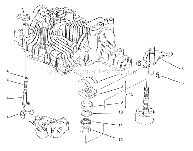 Range Shift Diagram and Parts List for 72085 8900400-8999999 - 1998 Toro Lawn Tractor