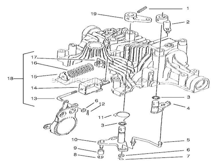 Brake Interlock Diagram and Parts List for 72085 8900400-8999999 - 1998 Toro Lawn Tractor