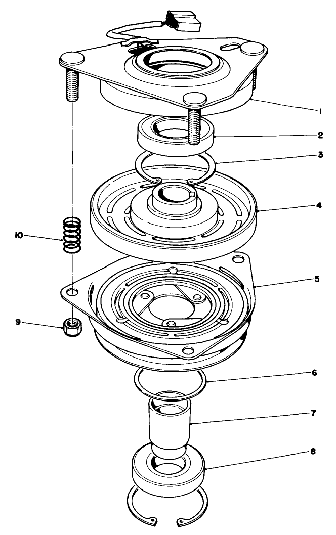 Clutch Assembly No. 54-3200 Diagram and Parts List for 30180 200001 - 299999 Toro Lawn Tractor Accessories