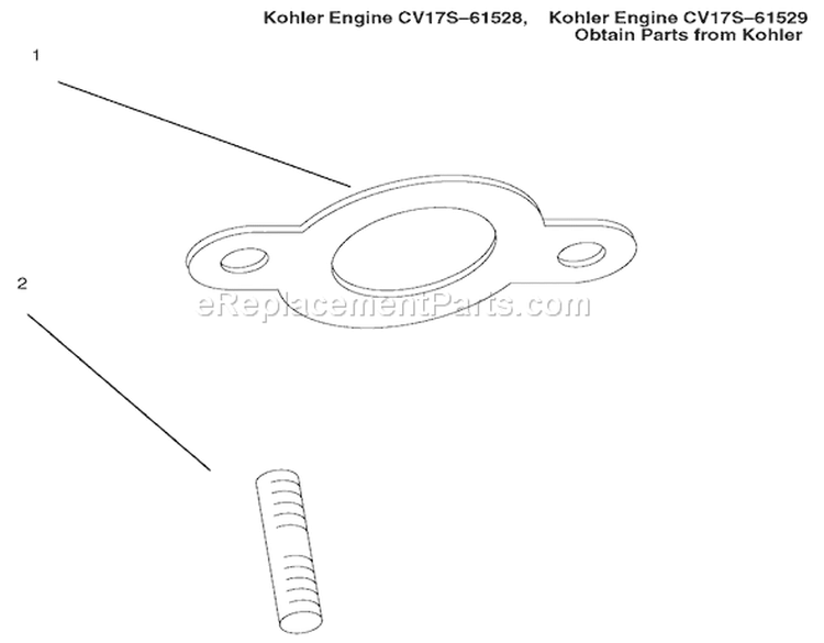 Exhaust Diagram and Parts List for 72086 9900001-9999999 - 1999 Toro Lawn Tractor