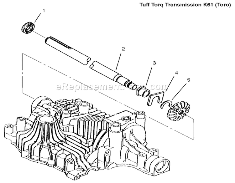 Axle Shaft Diagram and Parts List for 72086 9900001-9999999 - 1999 Toro Lawn Tractor