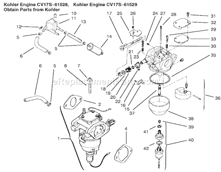 Fuel System Diagram and Parts List for 72086 9900001-9999999 - 1999 Toro Lawn Tractor