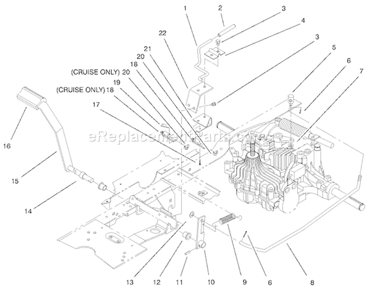 Hydro Brake Assembly Diagram and Parts List for 72086 9900001-9999999 - 1999 Toro Lawn Tractor