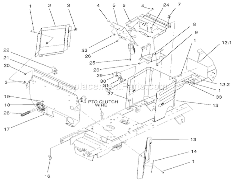 Hoodstand And Firewall Assembly Diagram and Parts List for 72087 210000001-210999999 - 2001 Toro Lawn Tractor
