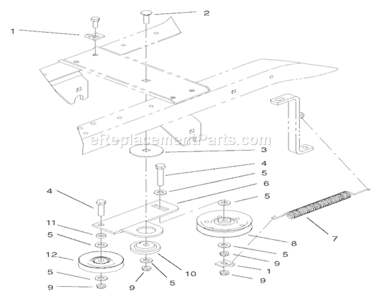Hydro Drive Assembly Diagram and Parts List for 72087 210000001-210999999 - 2001 Toro Lawn Tractor
