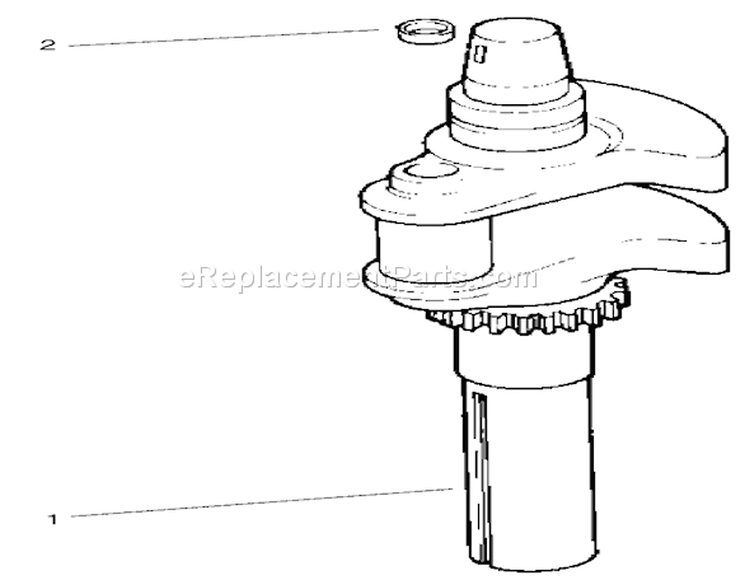 Crankshaft Assembly Kohler Cv18s-Ps-61528 And Cv18s-Ps-61529 Diagram and Parts List for 72087 210000001-210999999 - 2001 Toro Lawn Tractor