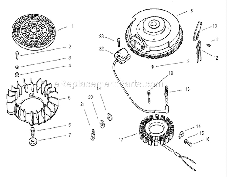 Ignition / Electrical Diagram and Parts List for 72107 230000001-230999999 - 2003 Toro Lawn Tractor