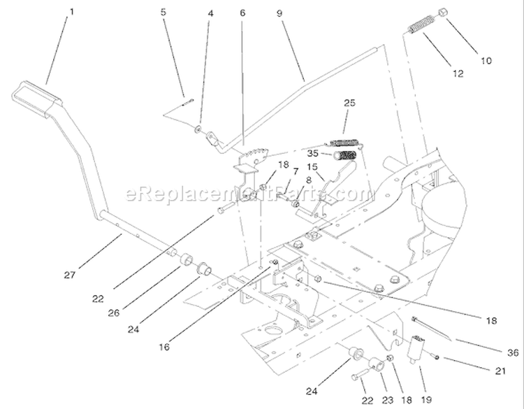 Hydraulic Brake Assembly Diagram and Parts List for 72107 230000001-230999999 - 2003 Toro Lawn Tractor