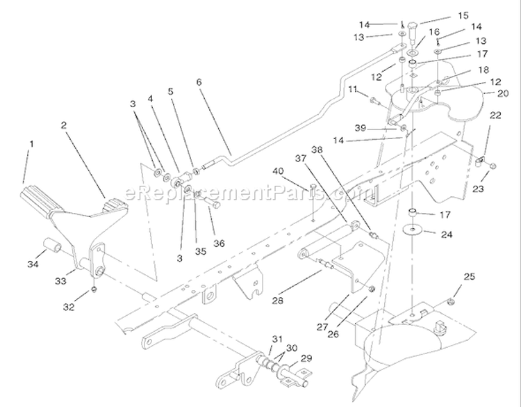Hydraulic Control Assembly Diagram and Parts List for 72107 230000001-230999999 - 2003 Toro Lawn Tractor