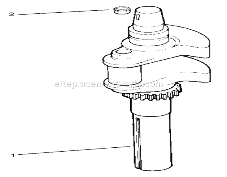 Crankshaft Diagram and Parts List for 72110 6900001-6999999 - 1996 Toro Lawn Tractor