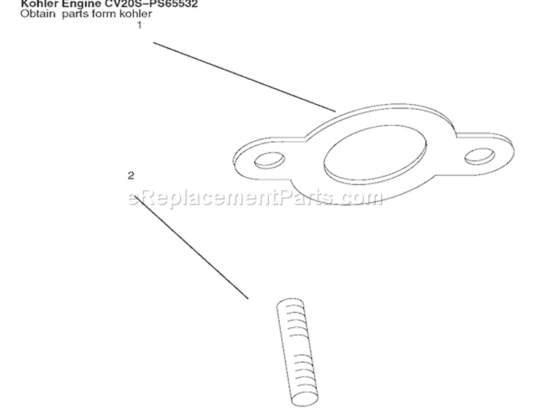 Exhaust Diagram and Parts List for 72110 6900001-6999999 - 1996 Toro Lawn Tractor