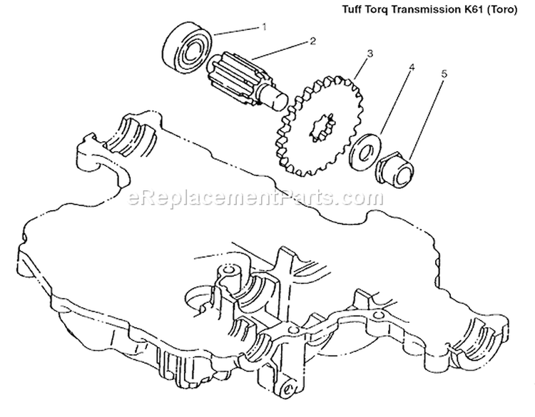 Final Pinion Diagram and Parts List for 72110 6900001-6999999 - 1996 Toro Lawn Tractor