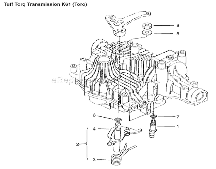 N-Centering Diagram and Parts List for 72110 6900001-6999999 - 1996 Toro Lawn Tractor