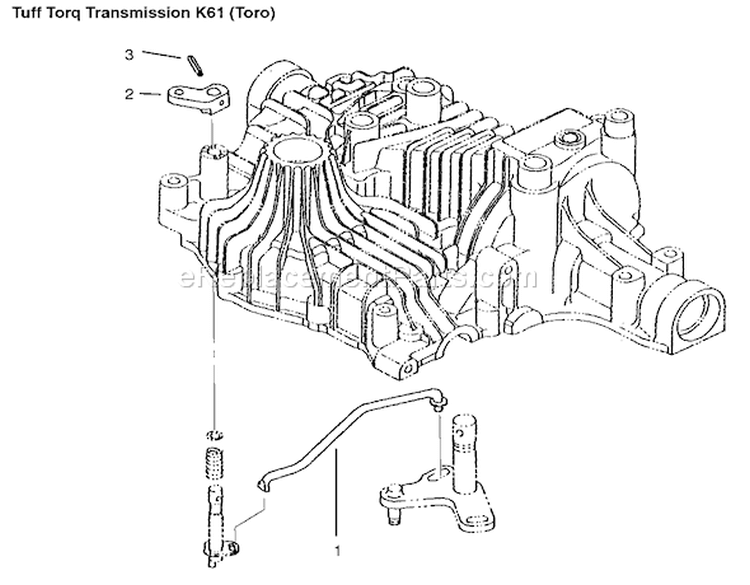 Bypass Return Diagram and Parts List for 72110 6900001-6999999 - 1996 Toro Lawn Tractor