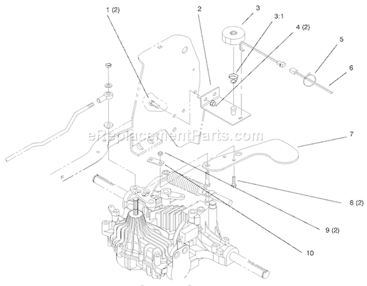 Cruise Control Diagram and Parts List for 72110 7900001-7999999 - 1997 Toro Lawn Tractor