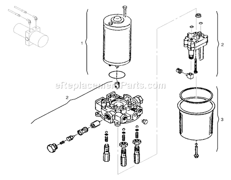 Pump Assembly Diagram and Parts List for 72110 8900001-8900599 - 1998 Toro Lawn Tractor