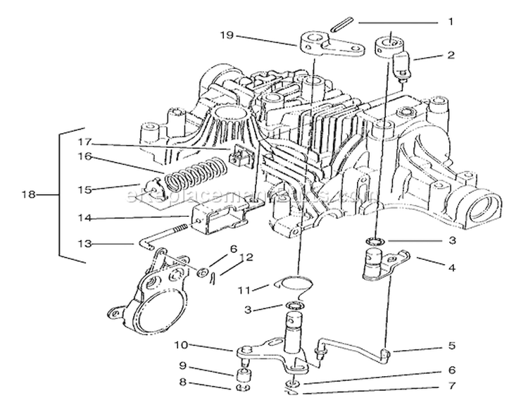 Brake Interlock Diagram and Parts List for 72110 8900001-8900599 - 1998 Toro Lawn Tractor