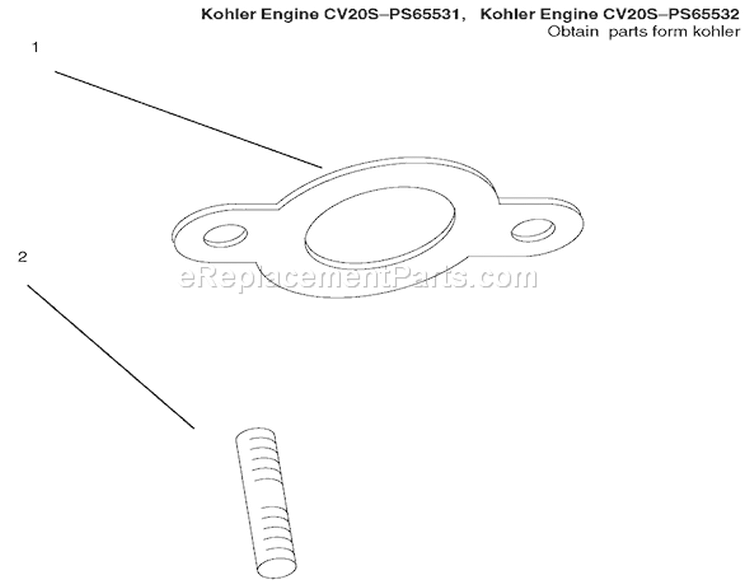 Exhaust Diagram and Parts List for 72115 9900001-9999999 - 1999 Toro Lawn Tractor