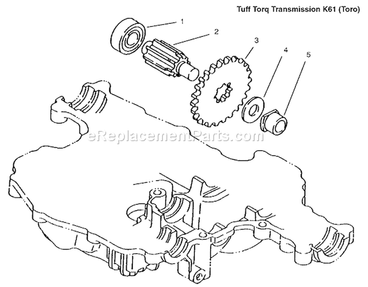 Final Pinion Diagram and Parts List for 72115 9900001-9999999 - 1999 Toro Lawn Tractor