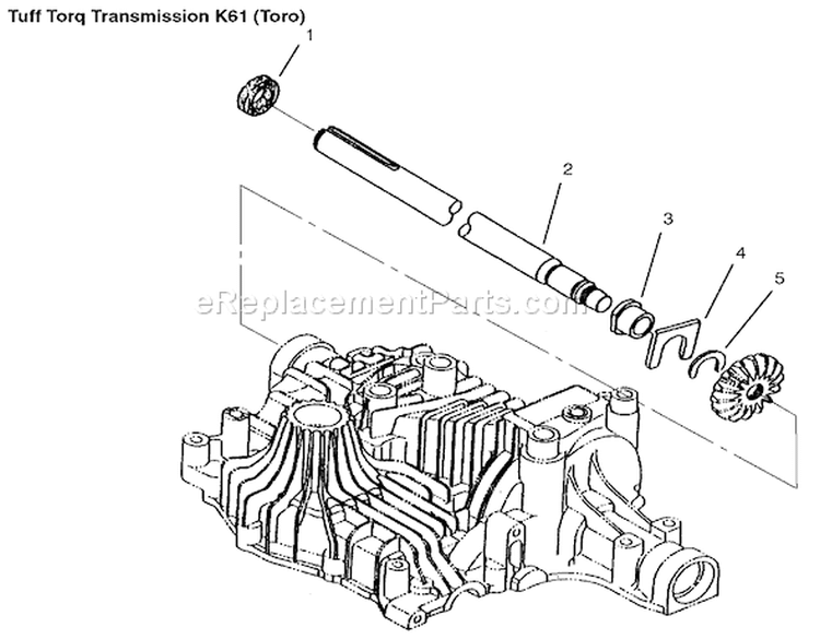 Axle Shaft Diagram and Parts List for 72115 9900001-9999999 - 1999 Toro Lawn Tractor