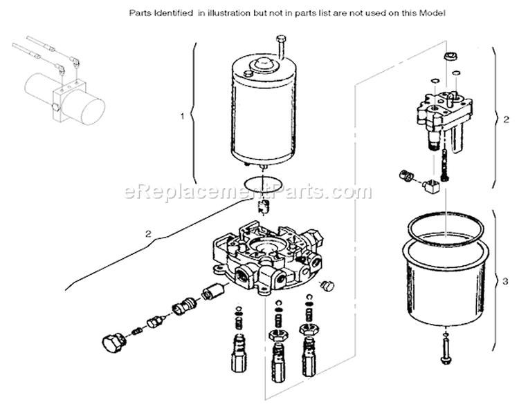 Pump Assembly Diagram and Parts List for 72115 9900001-9999999 - 1999 Toro Lawn Tractor