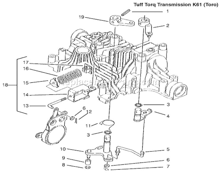 Brake Interlock Diagram and Parts List for 72115 9900001-9999999 - 1999 Toro Lawn Tractor